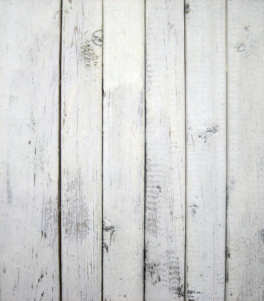 White painted old wooden wall