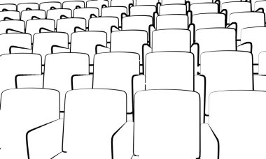 Empty cinema auditorium clipart