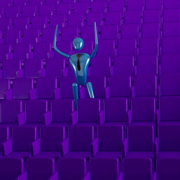 The person in the auditorium — Stock Photo, Image