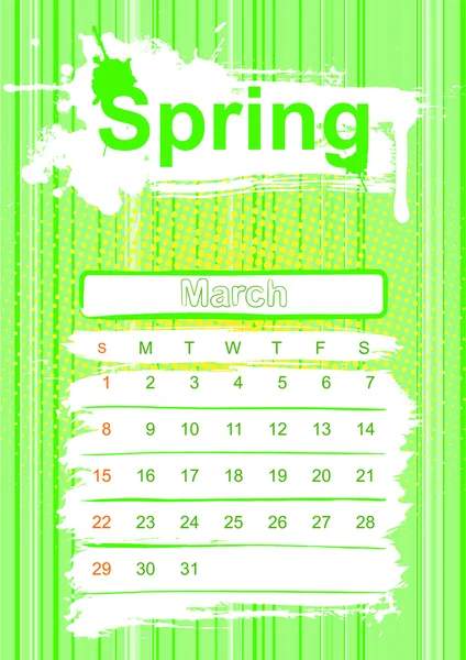 Kalendarz sezonu wiosna — Zdjęcie stockowe