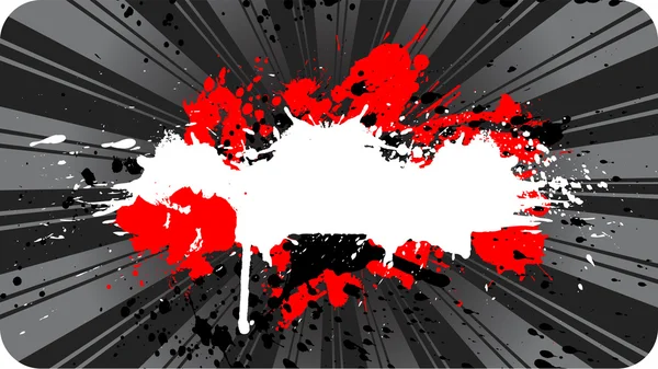Grunge lege banner met rode spatten — Stockfoto