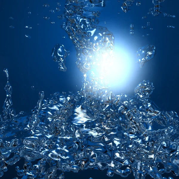 Blue clear bubbles — Stock Photo, Image