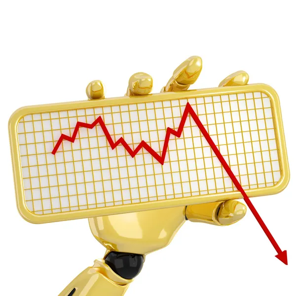 Graph going down — Stock Photo, Image