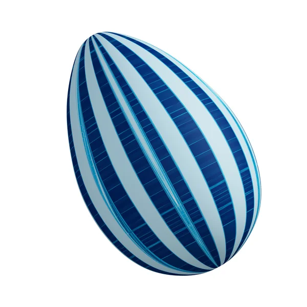 Blue linear abstract Easter egg — Stock Photo, Image