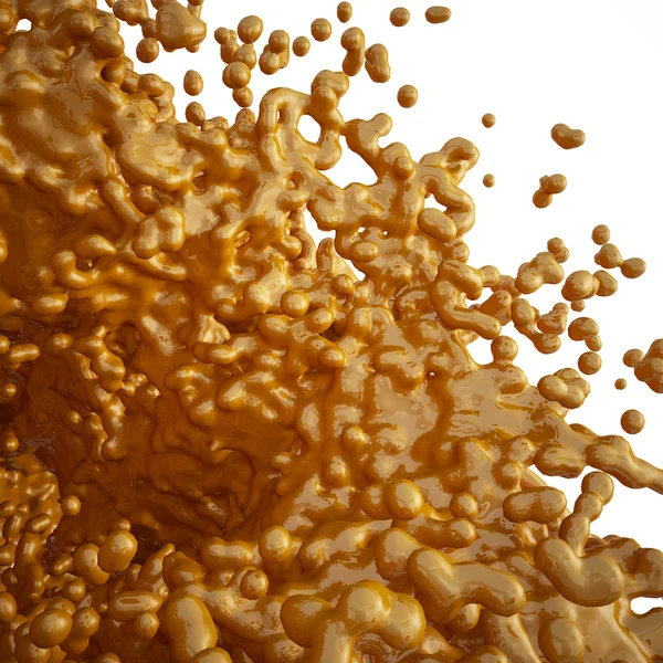 Fluindo líquido liso fundo dourado — Fotografia de Stock