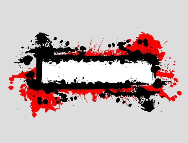 Grunge blank ramme med røde sprut – stockfoto