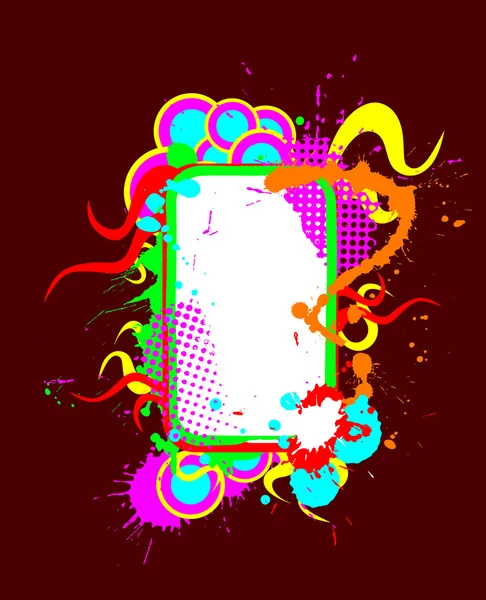 Grunge banner en blanco con sp multicolor —  Fotos de Stock
