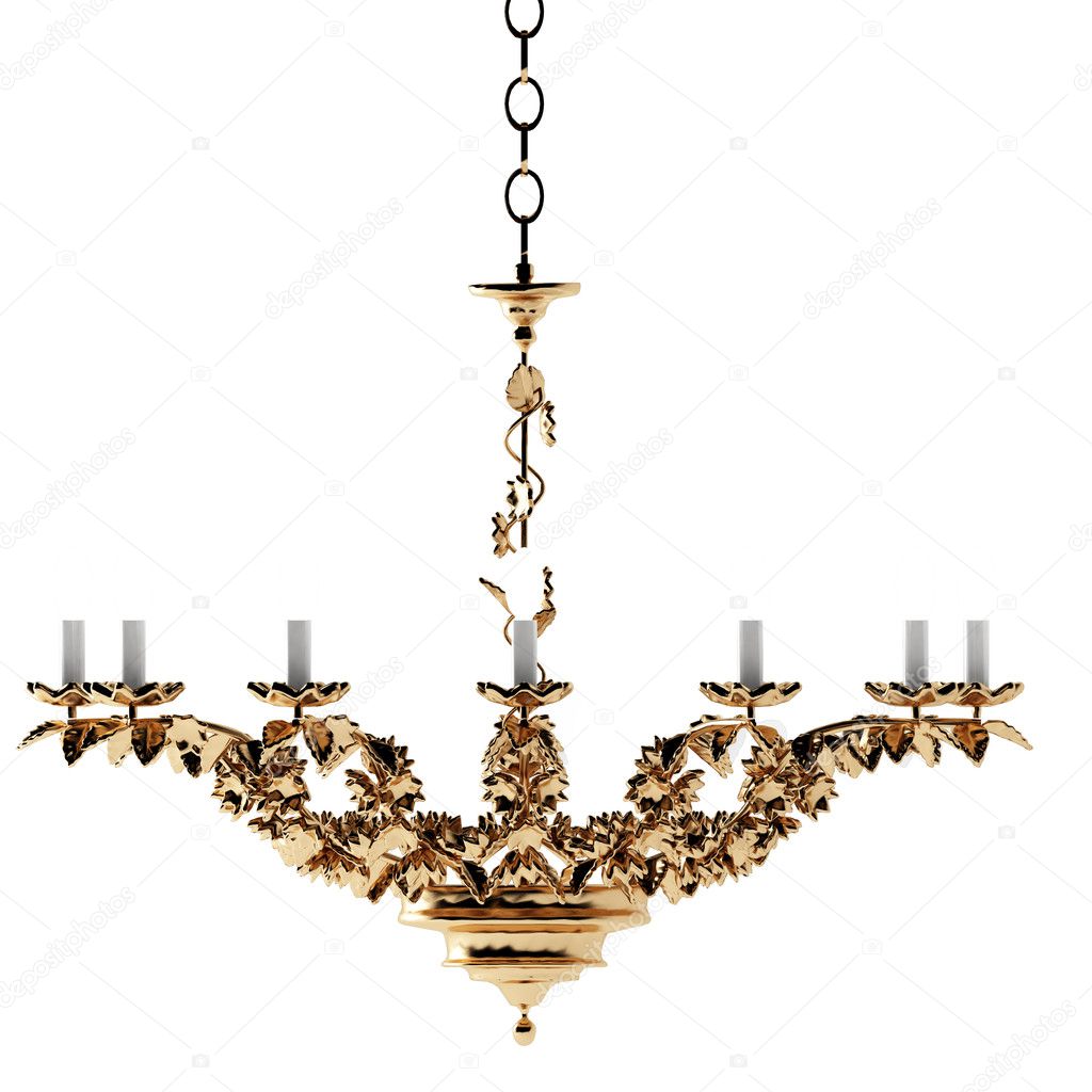 Luxury chandelier isolated on the white