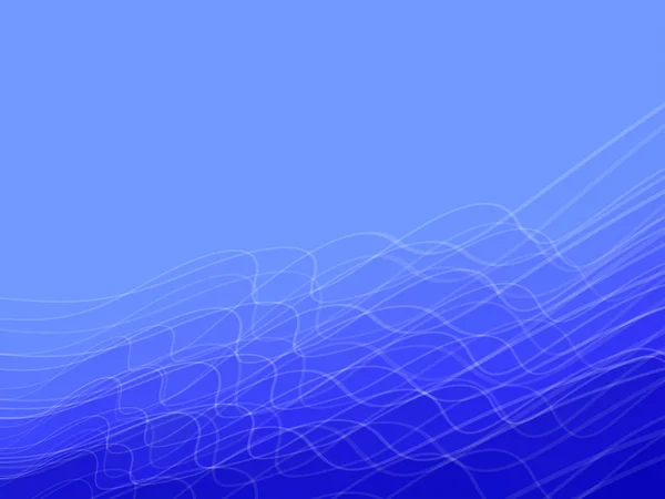 Mavi bulanık dalgalar ve eğri çizgiler arka plan — Stok fotoğraf