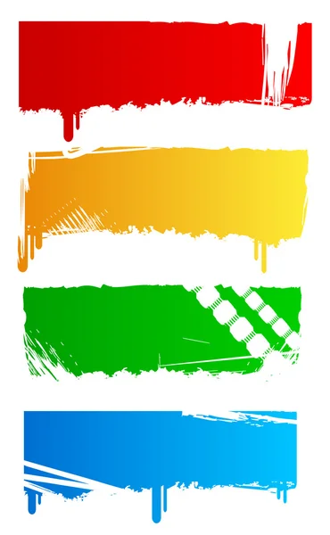 Bandeiras coloridas Grungy — Vetor de Stock