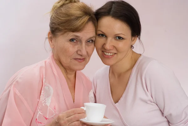 Grandmother and granddaughter together — Stock Photo, Image