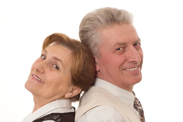 Heureux vieux couple debout ensemble — Photo