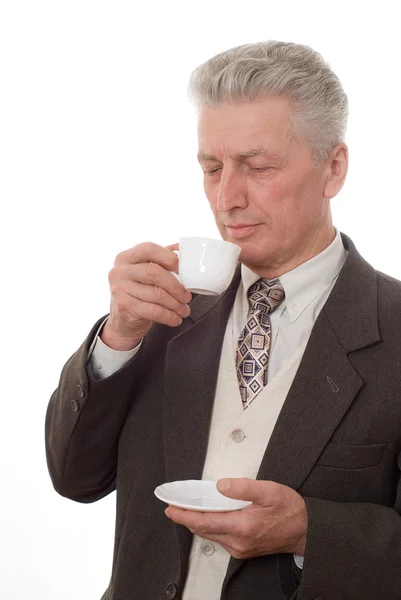 Portrait of a businessman drinking — Stock Photo, Image