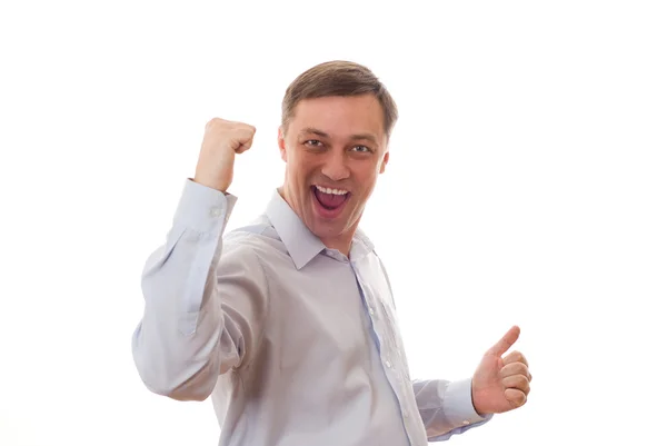Excited mature man — Stock Photo, Image