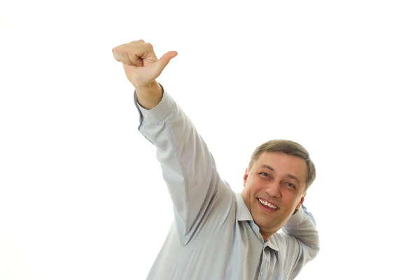 Portrait of an excited mature man — Stock Photo, Image