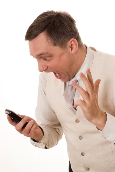 Mladý muž mluví po telefonu — Stock fotografie