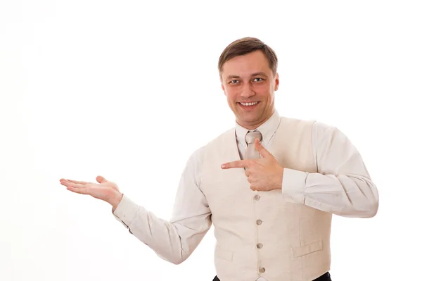 Handsome business man standing — Stock Photo, Image