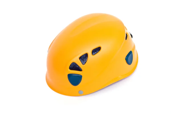 オレンジ色の登山ヘルメット — ストック写真