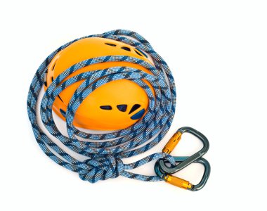 Climbing equipment - carabiners, blue ro clipart