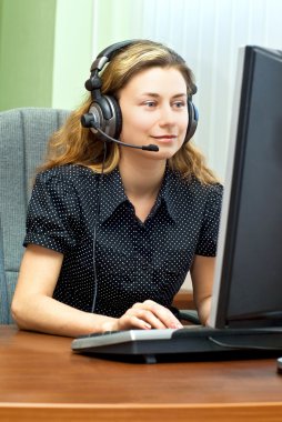 Smiling customer support clipart