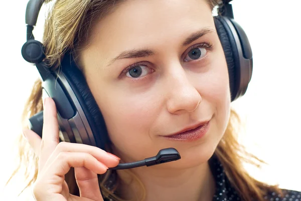 Smiling customer support — Stock Photo, Image