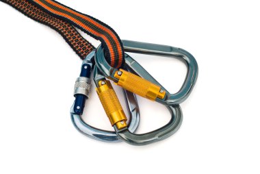 Carabiners and rope clipart