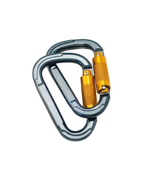 Two carabiners — Stock Photo, Image