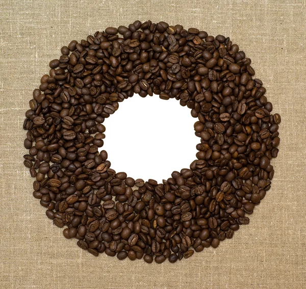 Рамка из зерна кофе — стоковое фото