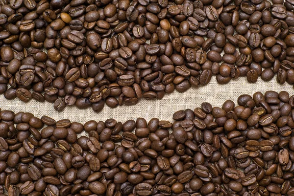 Kaffeekörner Hintergrund — Stockfoto