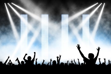 Concert crowd clipart