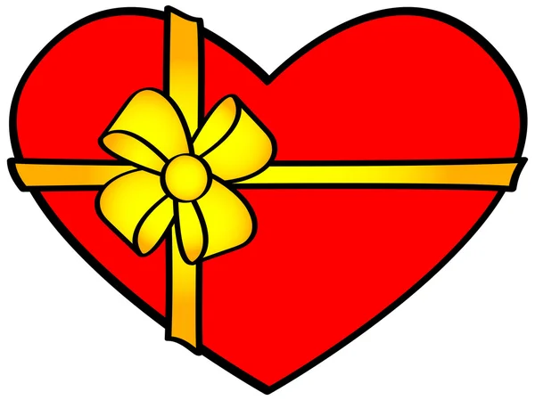 Szív alakú ajándék. — Stock Fotó