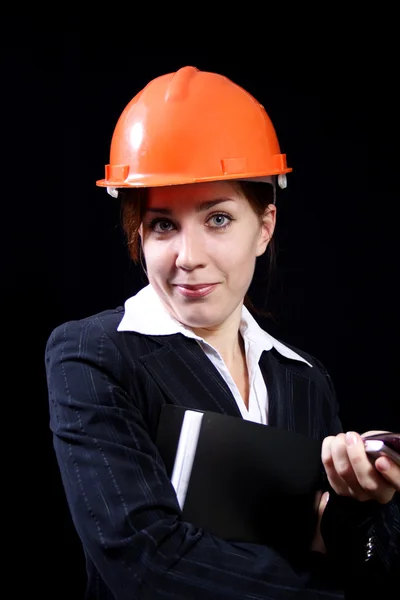Business woman in perplexity — Stock Photo, Image