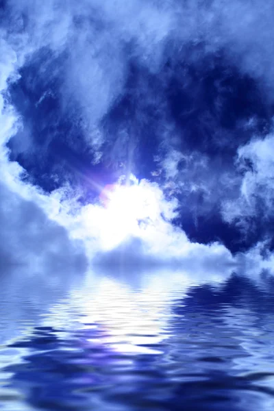 Nap és felhők — Stock Fotó