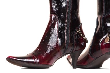 Female varnish boots clipart