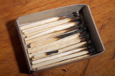 Burnt matches clipart