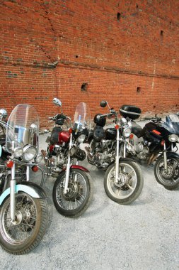 Four motorcycles clipart