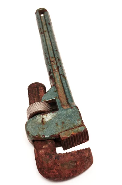 Rusty adjustable spanner — Stock Photo, Image
