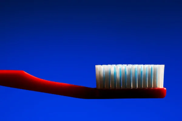Kırmızı diş fırçası — Stok fotoğraf