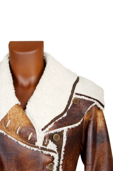 Female leather coat — Stock Photo, Image