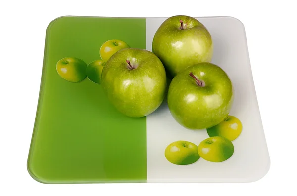 Zielony i świeże jabłka — Zdjęcie stockowe