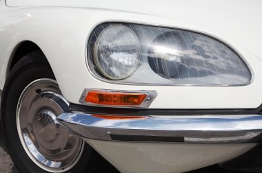 White old car clipart