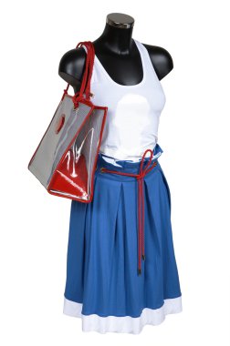 Skirt, vest and bag clipart