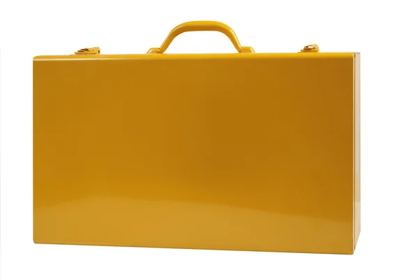 Κίτρινο μέταλλο βαλίτσα — Φωτογραφία Αρχείου