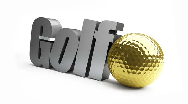 Altın Golf topu — Stok fotoğraf