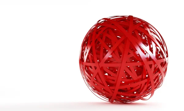 Bola de plástico roja abstracta — Foto de Stock