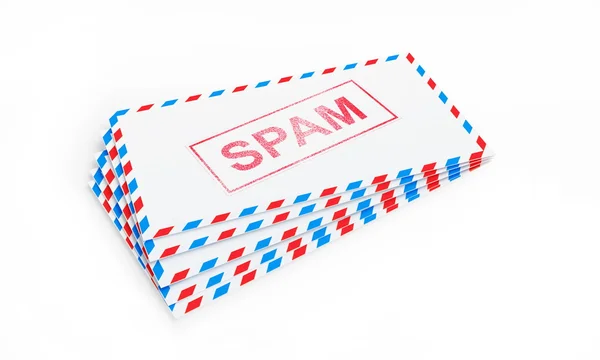 Ταχυδρομικές επιστολές με ένα spam — Φωτογραφία Αρχείου