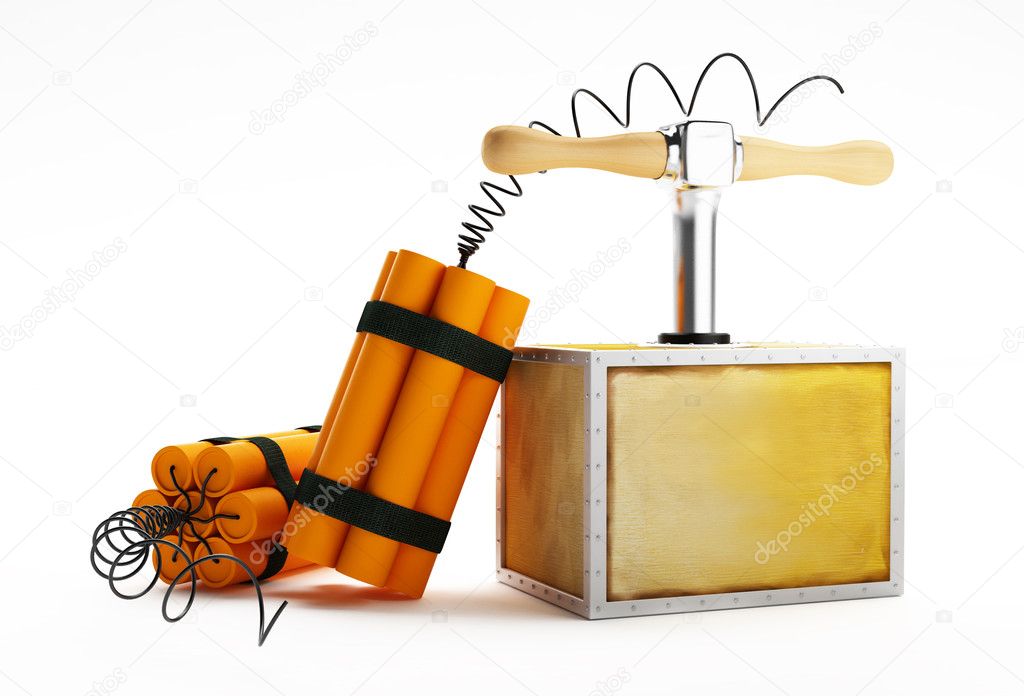 Dynamite on a white background