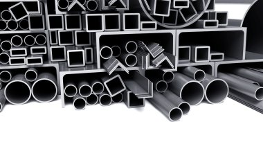 Metallic pipes clipart