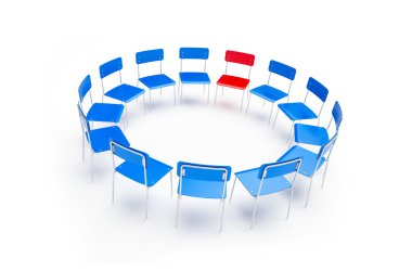 Chairs to the circle clipart