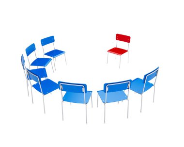 Chairs to the circle clipart